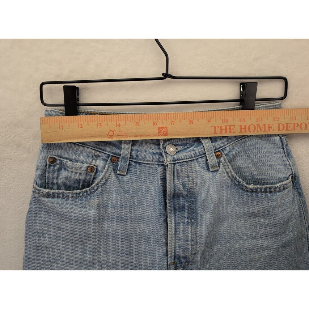 Levis Premium 501 '81 Pin striped Light Wash Tapered Leg Jeans Women's Sz 25x31 - Picture 5 of 16
